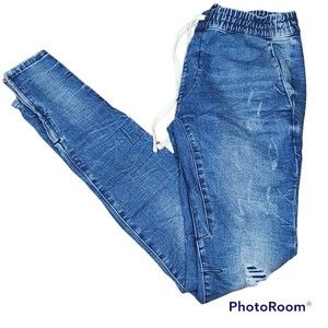 Pacsun Woman’s Denim Casual Skinny Active Stretch Distressed Pants Sz Small Long